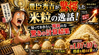 豊臣秀吉が驚愕した米粒の逸話！知っておきたい複利の力と驚きの計算結果