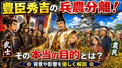 豊臣秀吉の兵農分離！その本当の目的とは？背景や影響を優しく解説