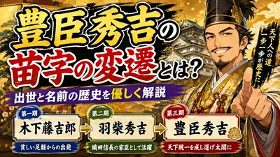 豊臣秀吉の苗字の変遷とは？出世と名前の歴史を優しく解説