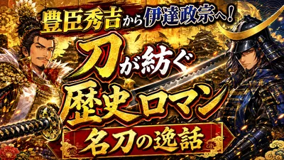 豊臣秀吉から伊達政宗へ！刀が紡ぐ歴史ロマンと名刀の逸話